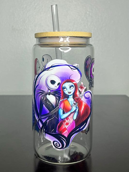 Nightmare Before Christmas Glass Cup