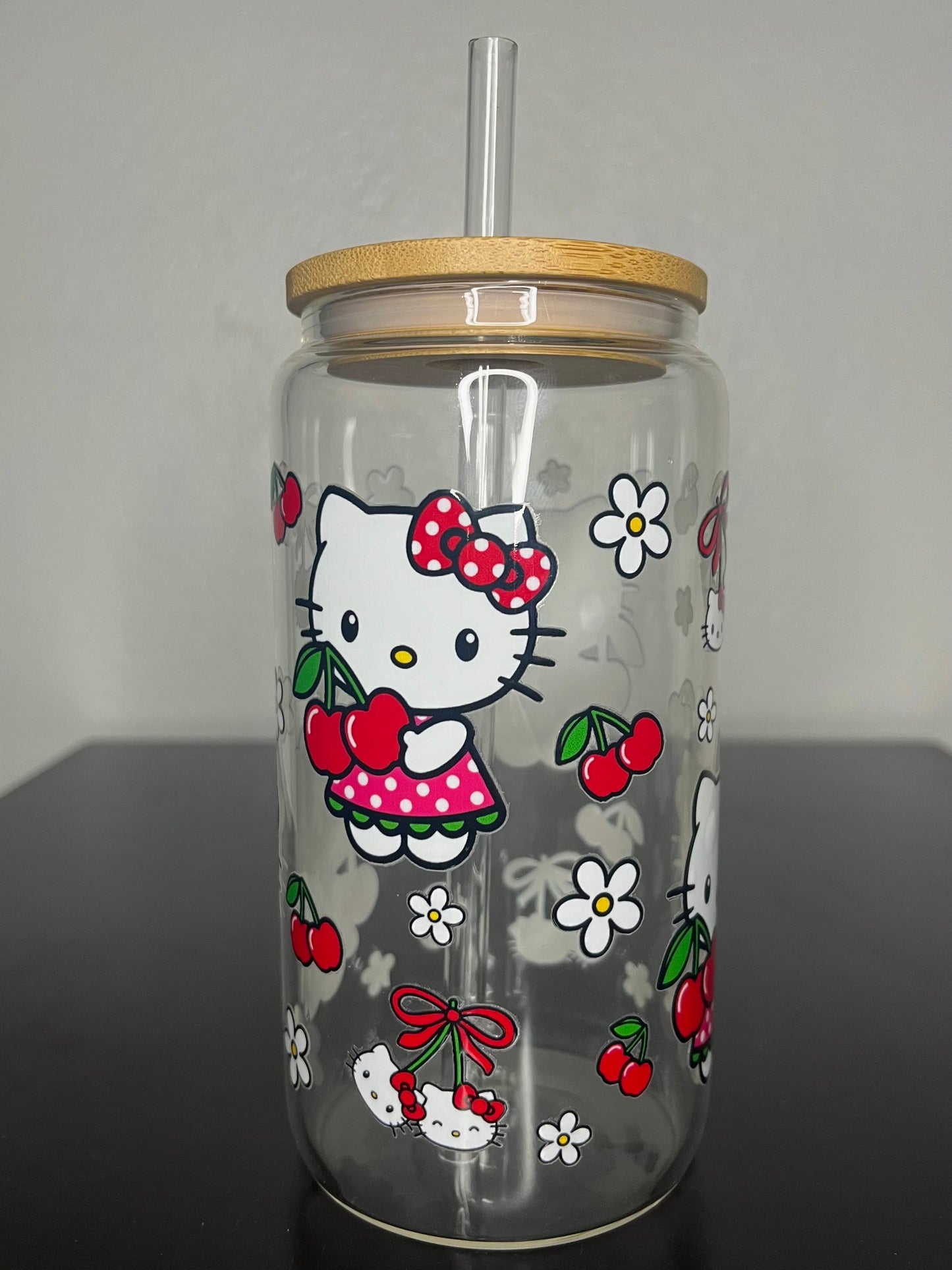 Hello Kitty Cherry Glass Cup