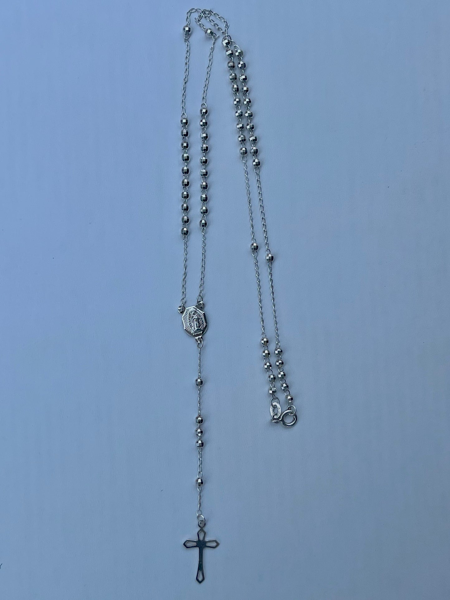 Silver Virgencita Rosary