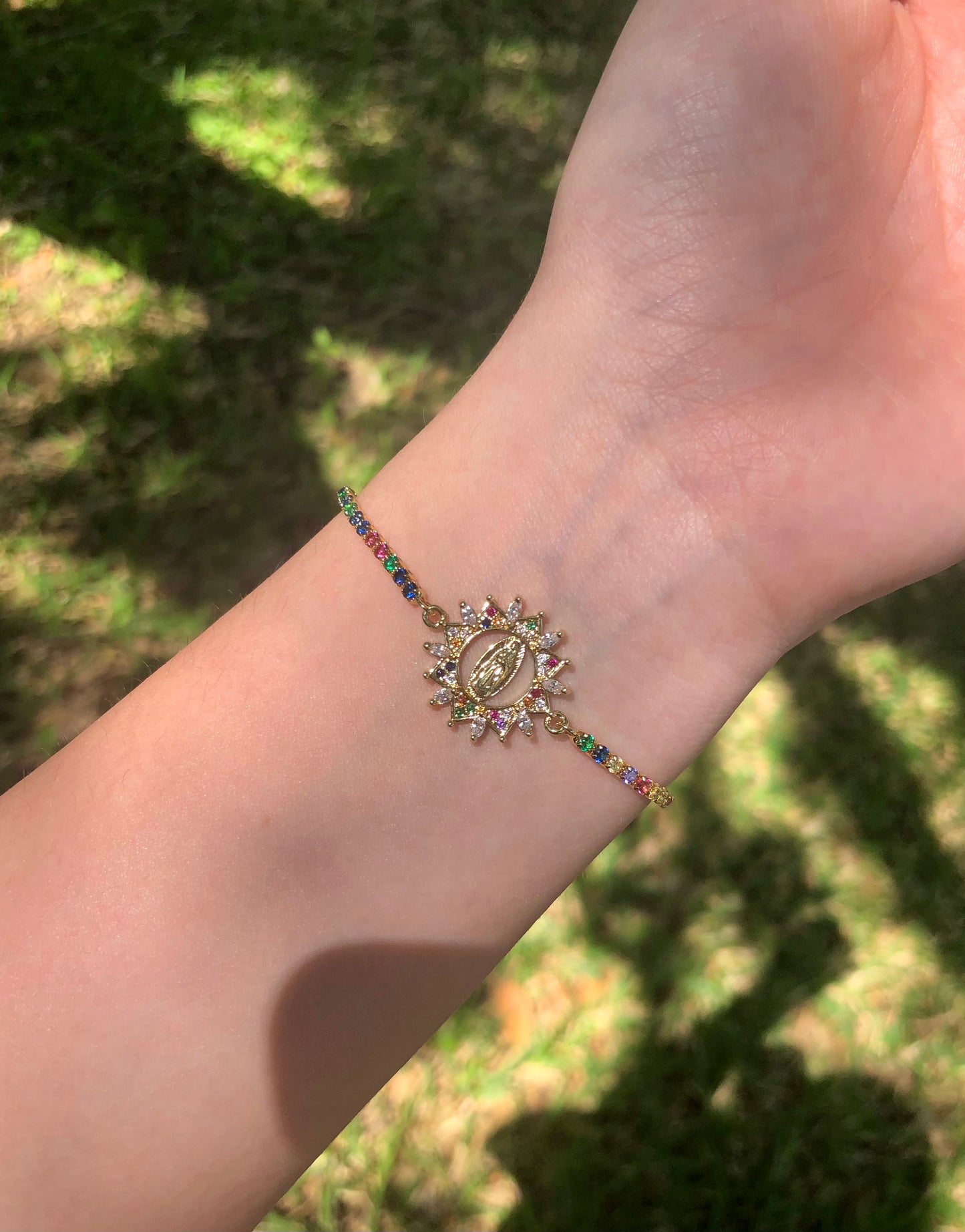 Multicolor virgencita bracelet