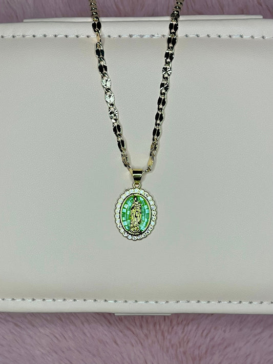 Green Aventurine Virgencita Necklace