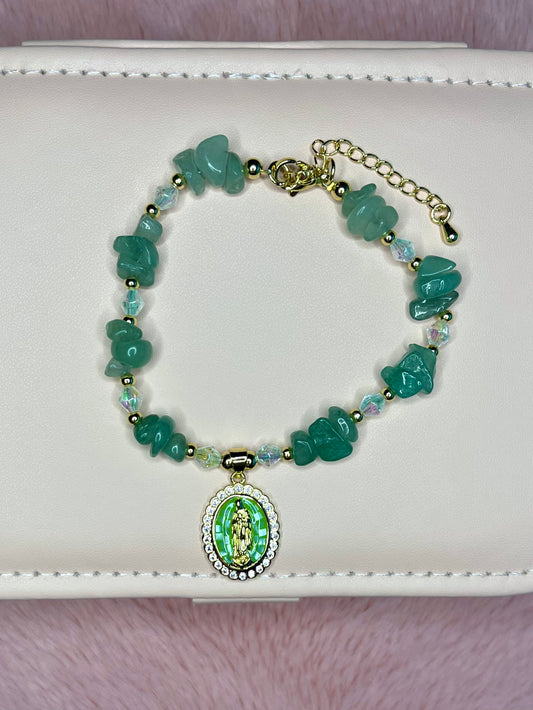 Green Aventurine Virgencita Bracelet