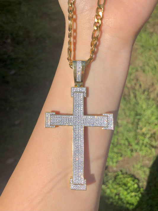 Big CZ Cross Necklace