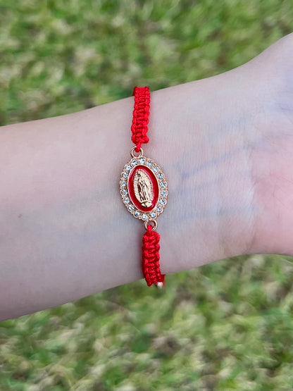 Red Virgencita Thread Bracelet