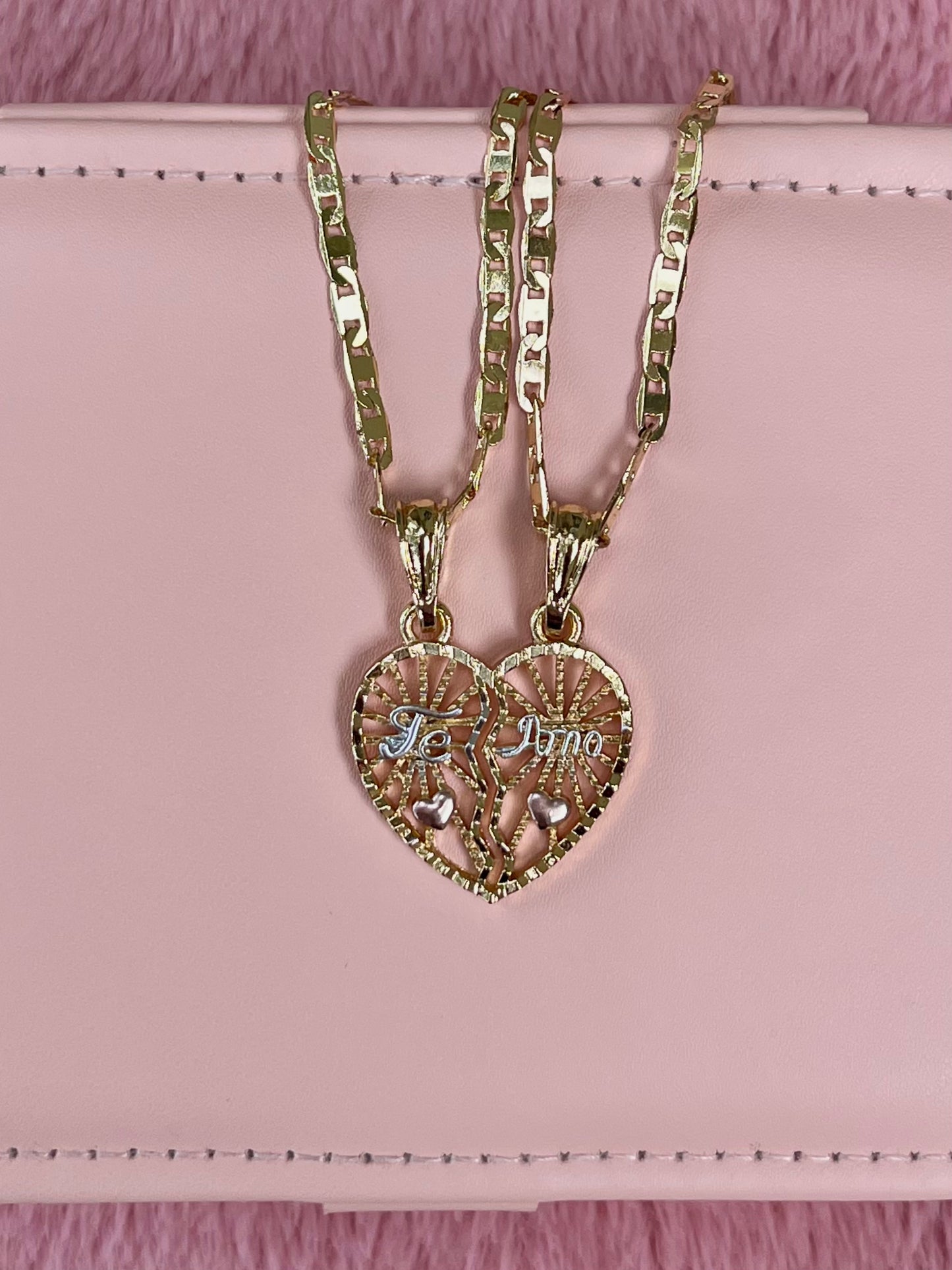 Te Amo breakable heart necklace