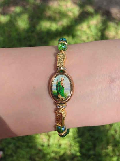 Green San Judas bracelet