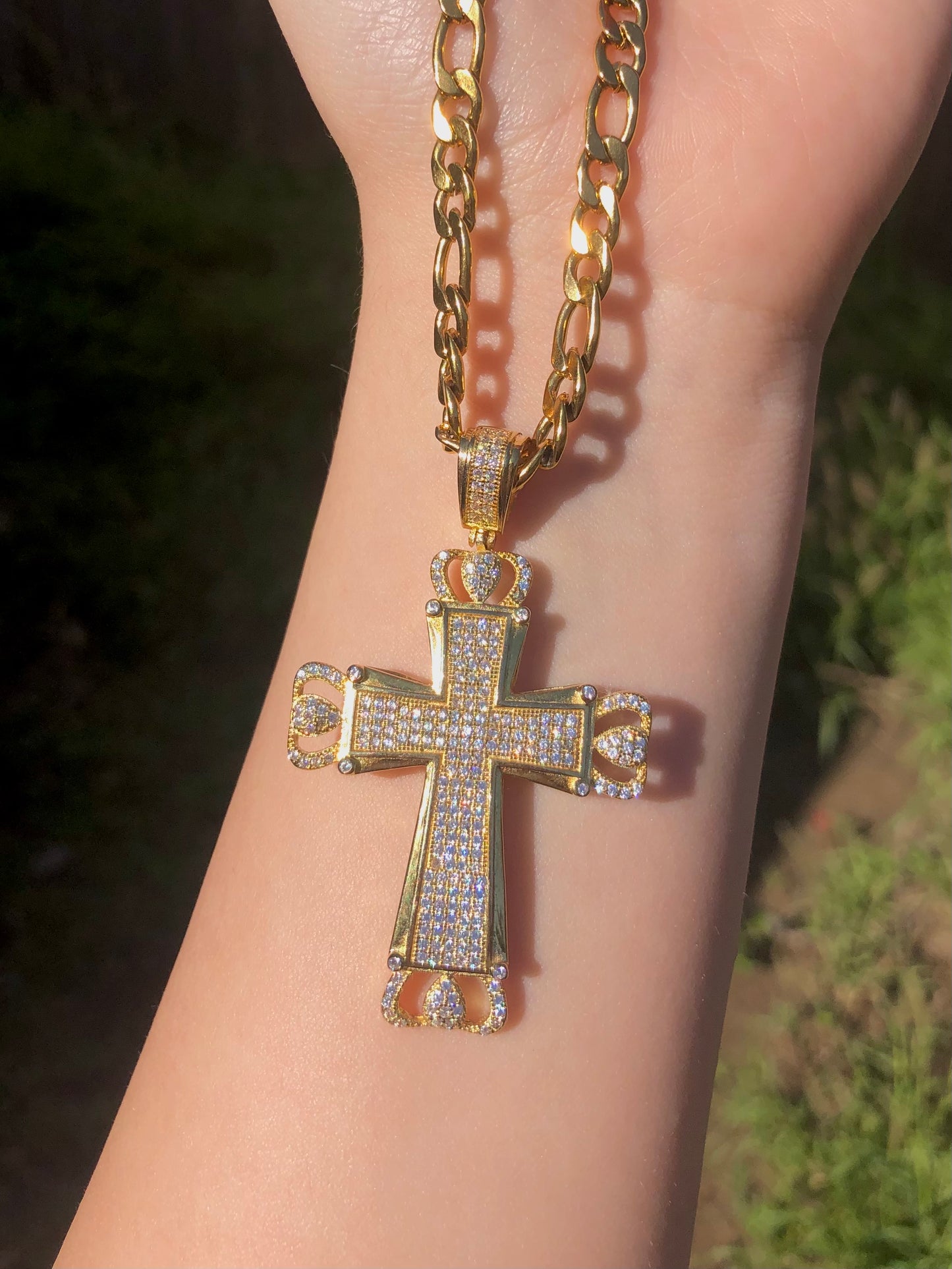 Gold Cross w/ CZ