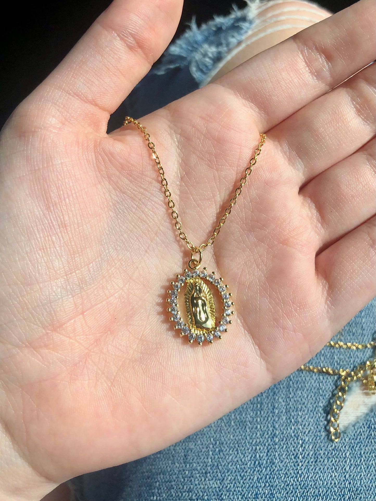 Virgen de Guadalupe necklace