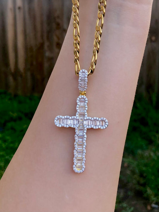 Crystal cross necklace