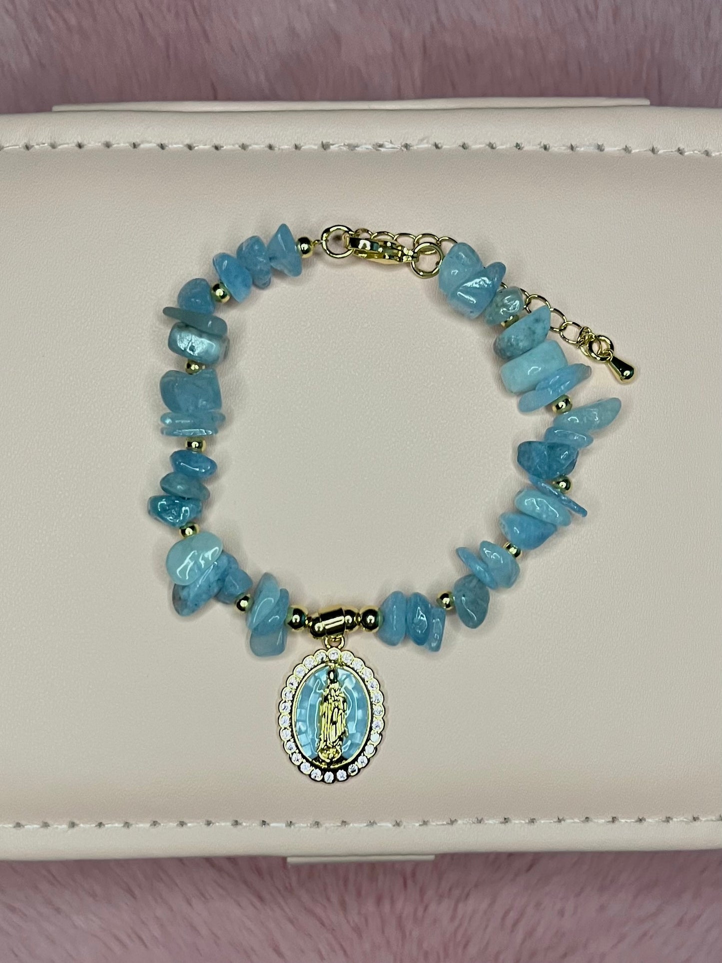 Aquamarine Virgencita Bracelet