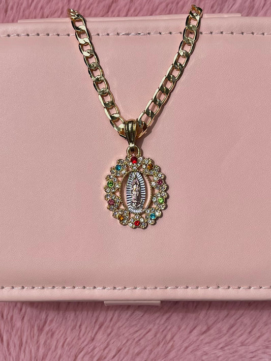 Multicolor Virgencita Necklace