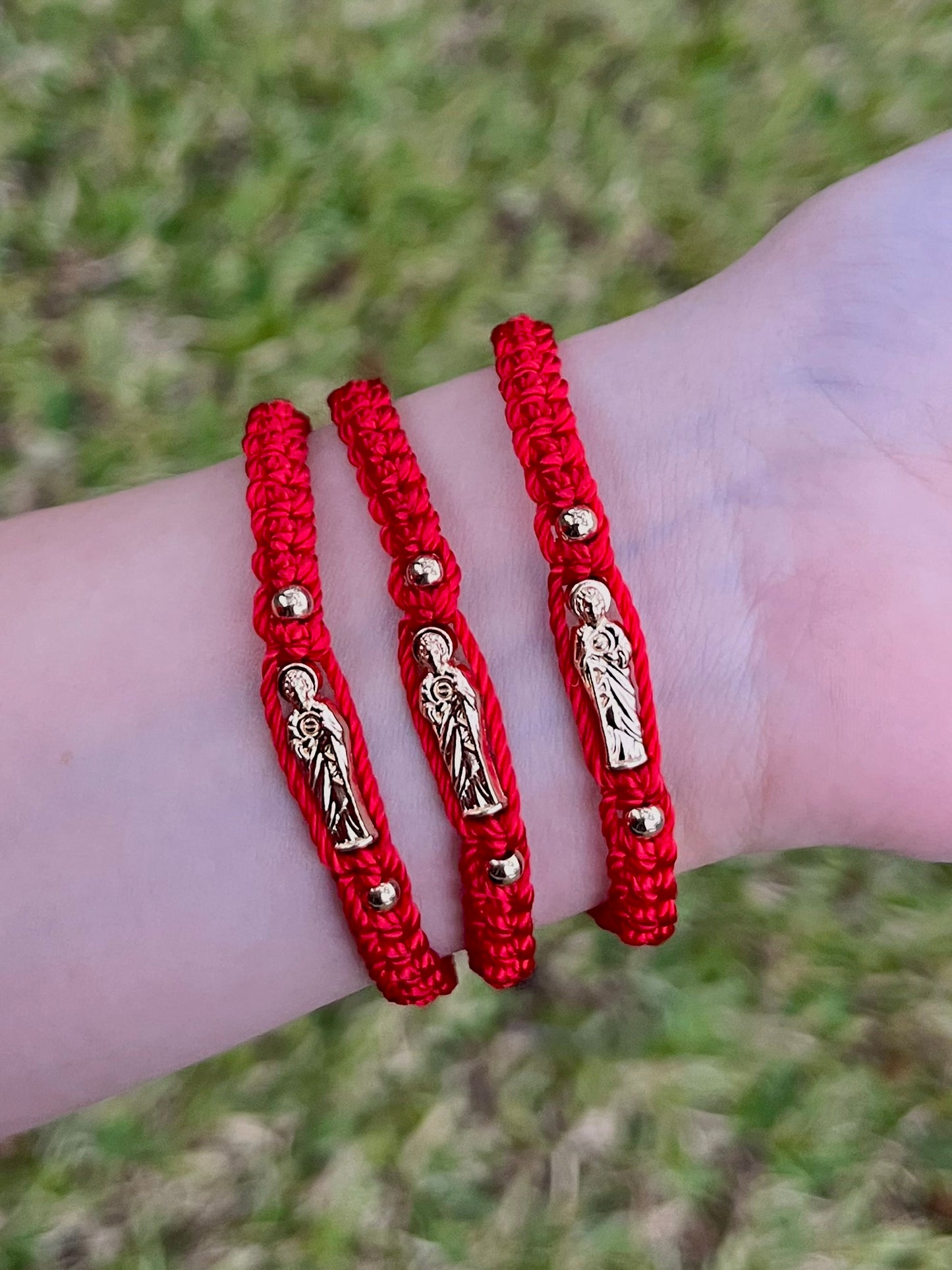 Red San Judas Thread Bracelet