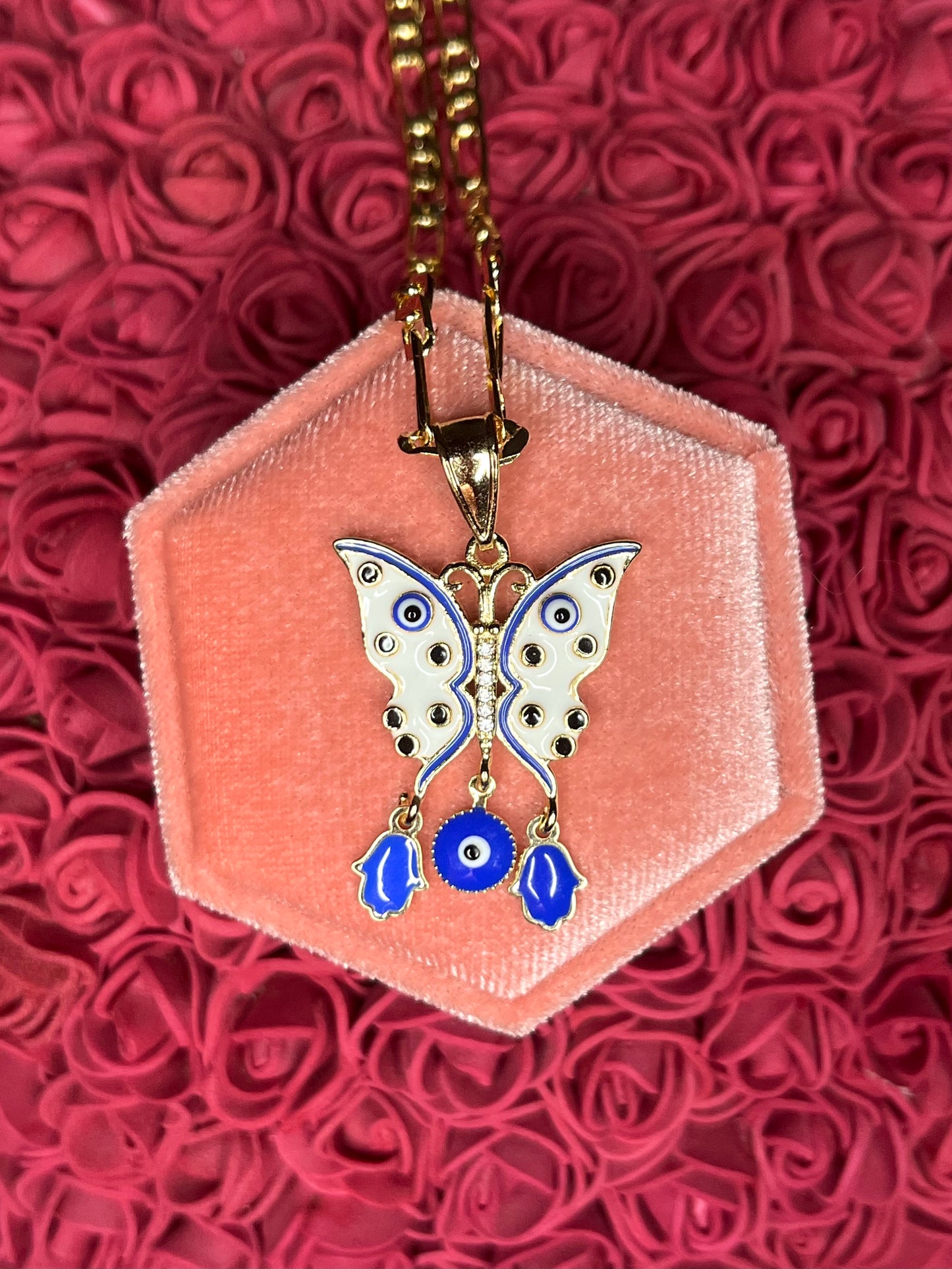 Blue Butterfly Necklace